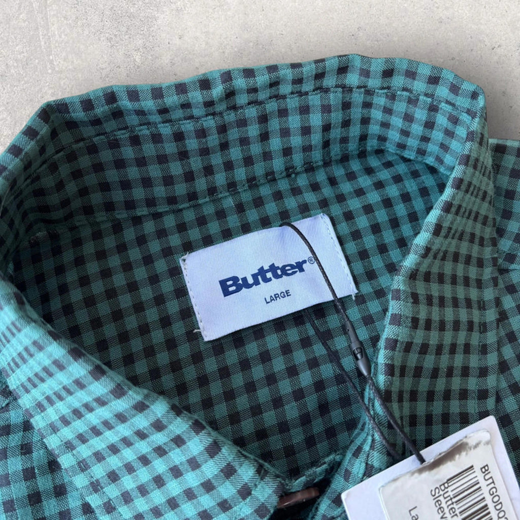 Butter Goods Gingham SS Check Shirt Pine Size L (BNWT)