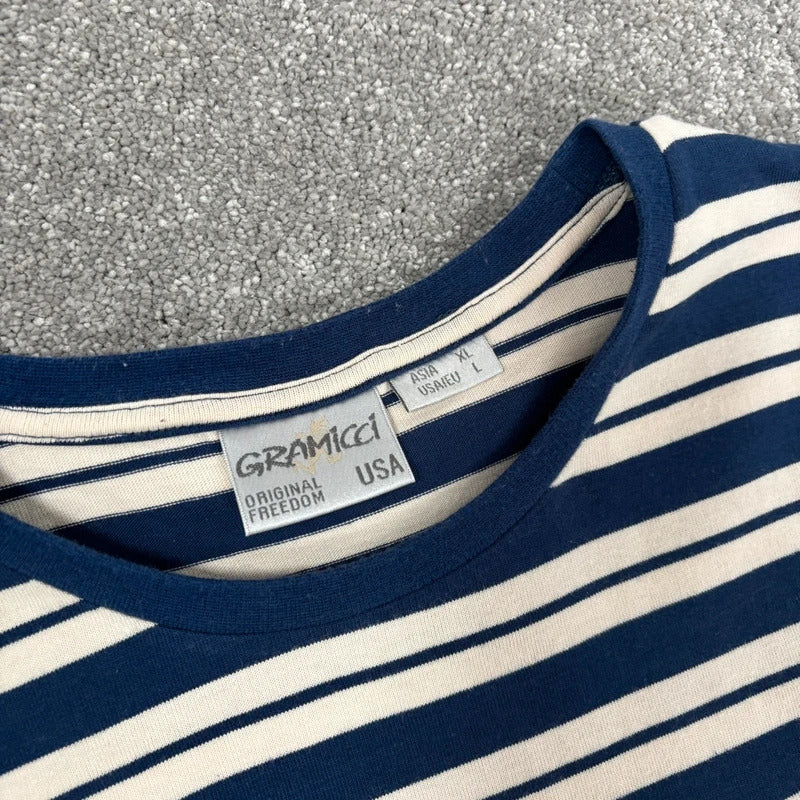 Gramicci Stripe Long Sleeve Tee Blue L