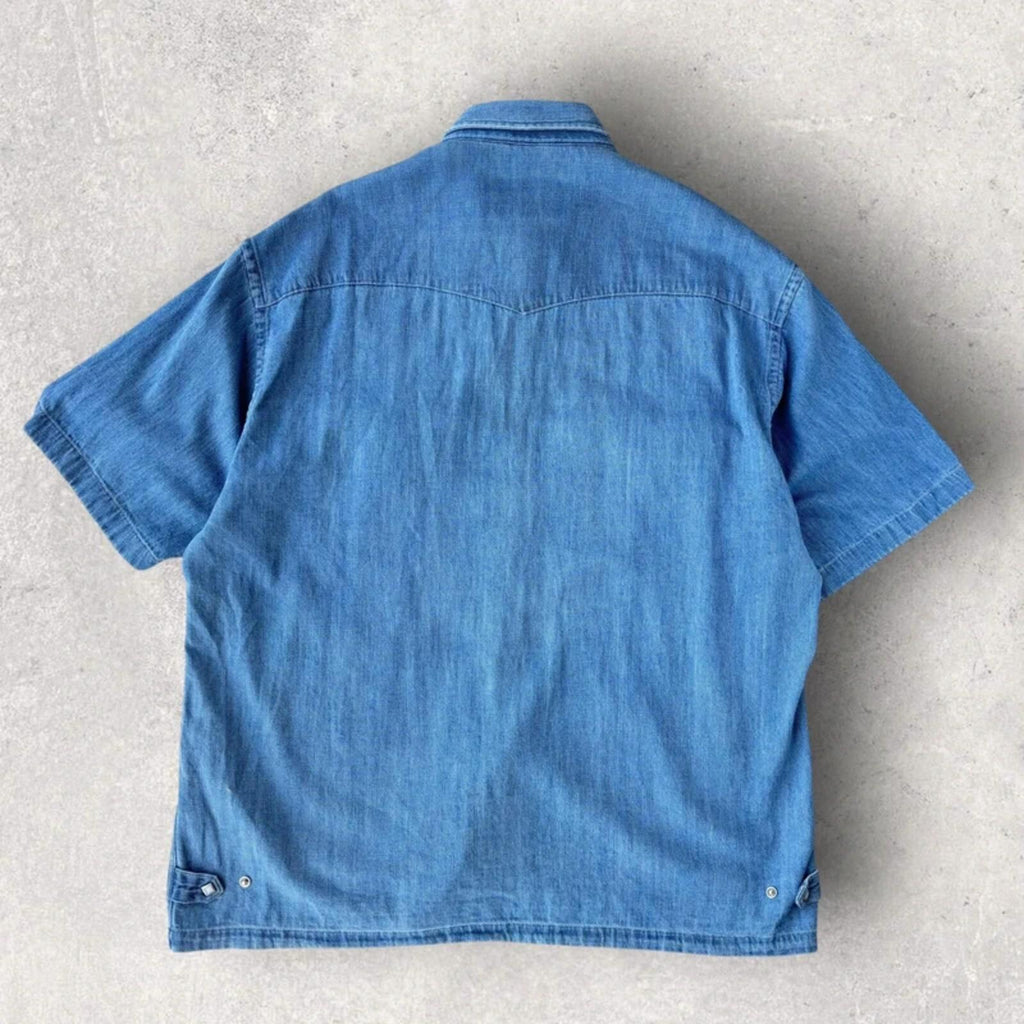 Frizmworks Western Denim Half Shirt Light Blue L