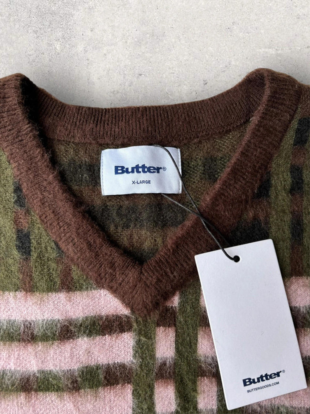 BNWT Butter Goods Weave Knitted Vest Chestnut XL