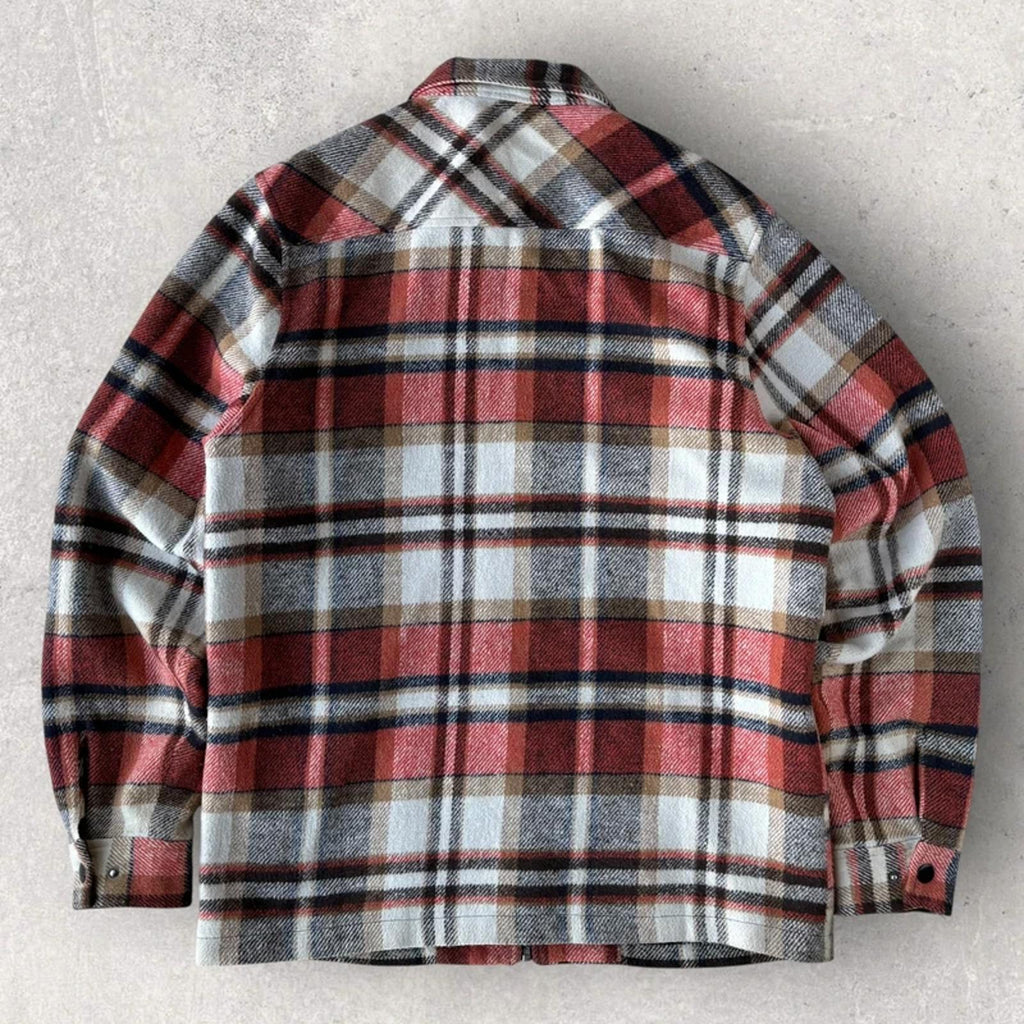 Butter Goods Zip Flannel Overshirt Red M