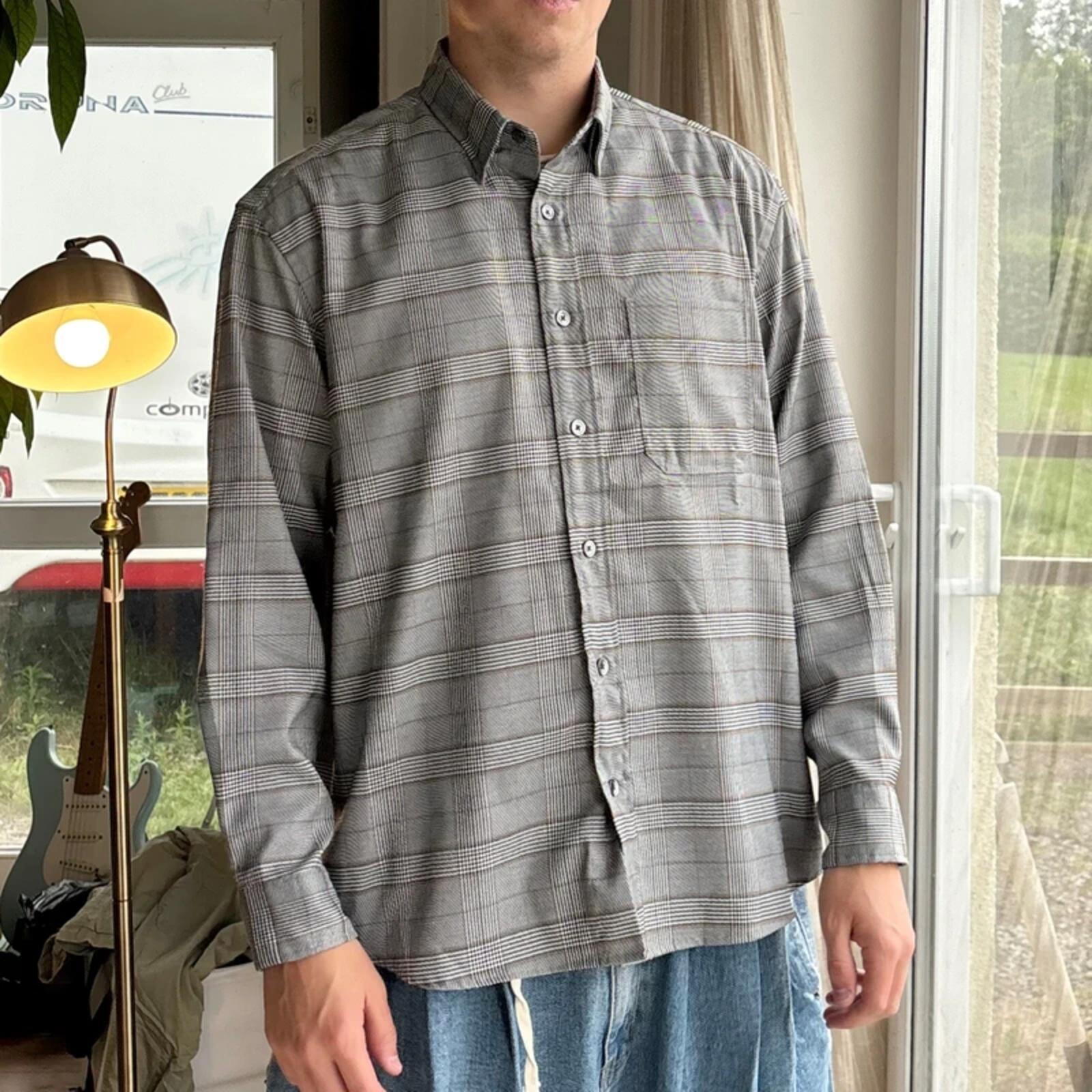 Frizmworks Glen Check Relaxed Shirt Grey M