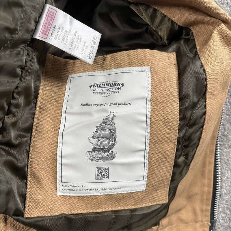 Frizmworks Utility Workwear Gilet Beige L