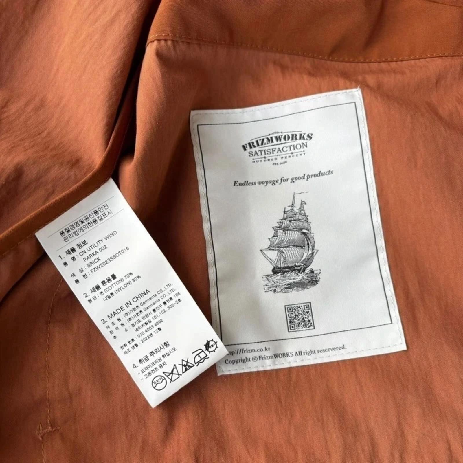 BNWT Frizmworks CN Utility Wind Parka Brick XL