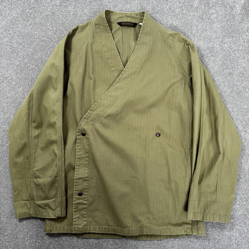 Uniform Bridge Herringbone Kendo Jacket Olive L