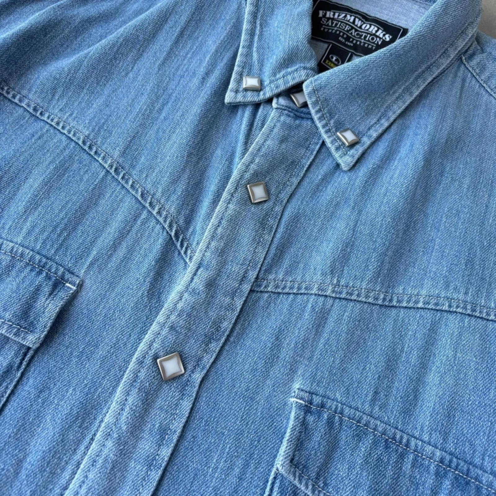 Frizmworks Western Denim Half Shirt Light Blue L