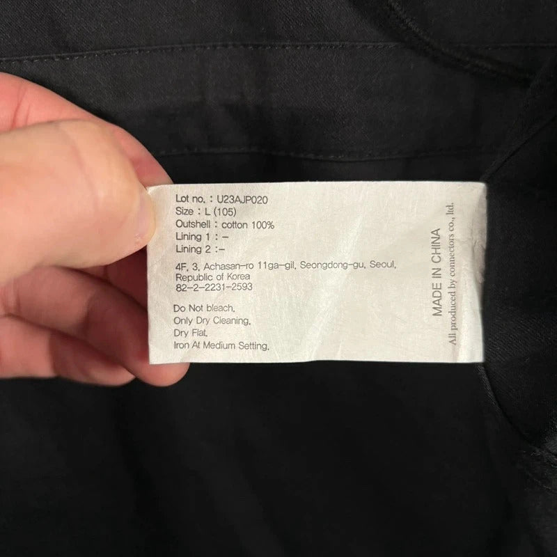 Uniform Bridge Hooded Wide Field Jacket Black L
