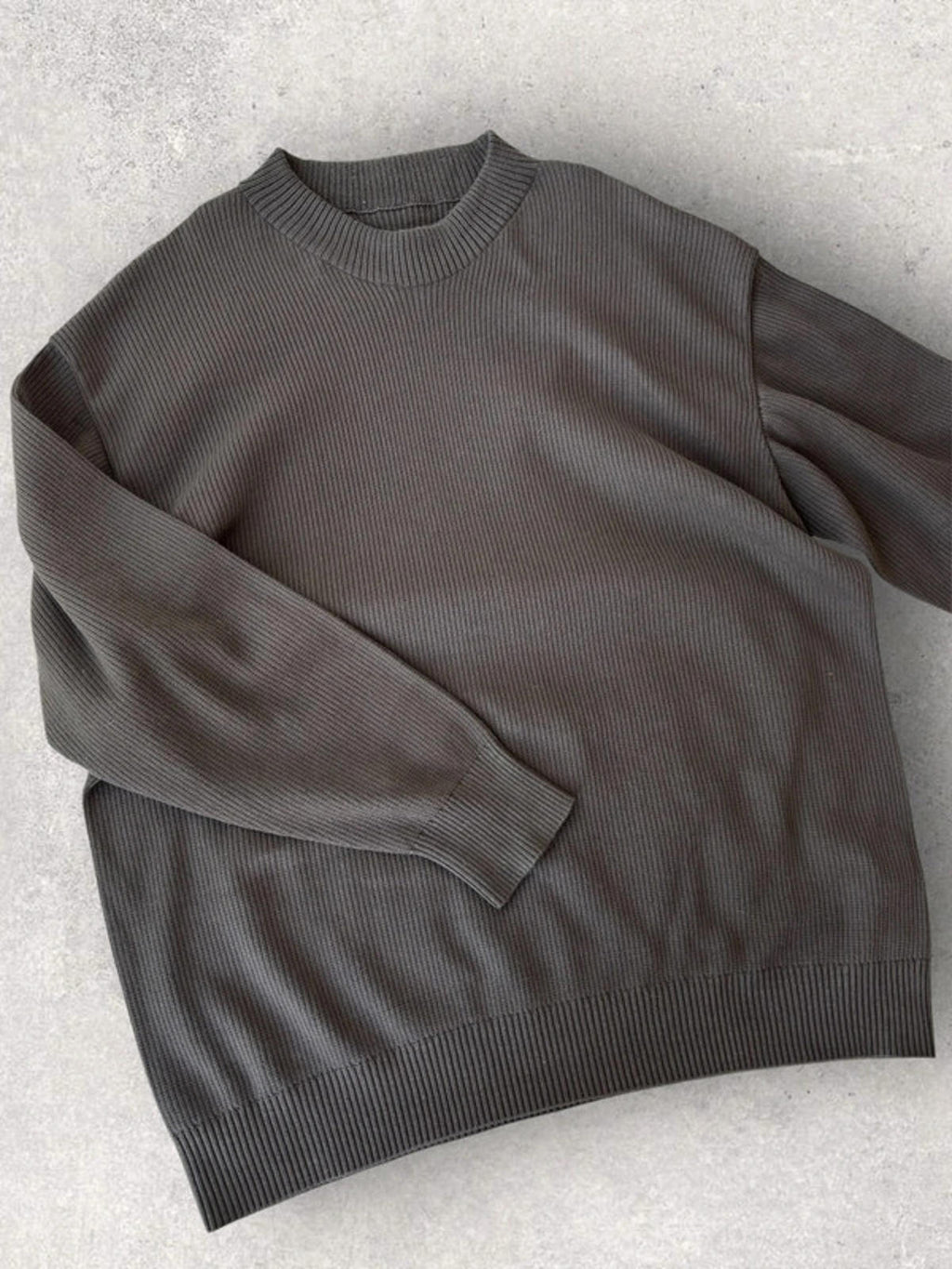 Snow Peak Knit Crew Sweater Stone Size XL