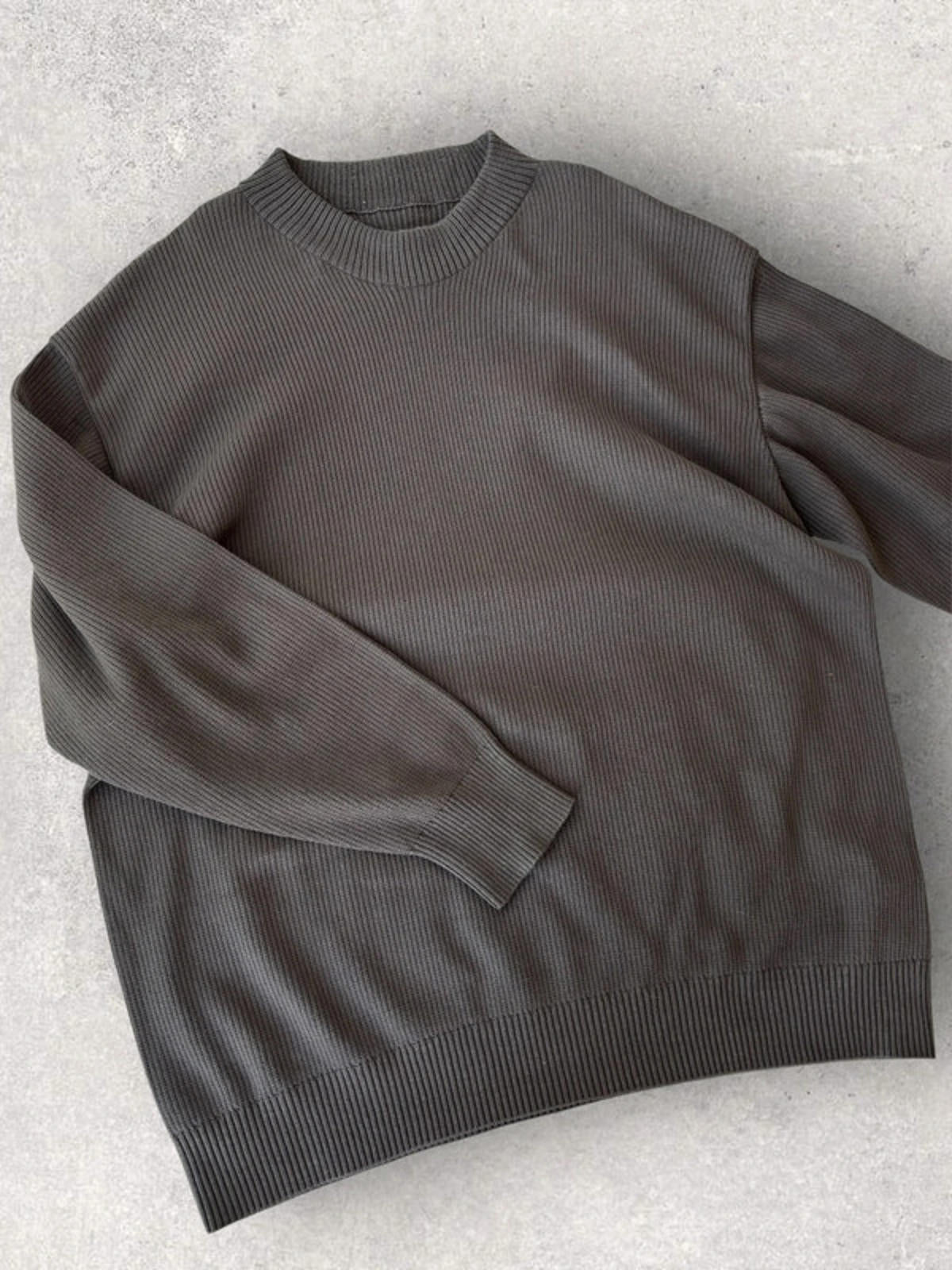 Snow Peak Knit Crew Sweater Stone Size XL