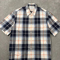 Eastlogue Utility Check Wide Shirt Navy White XL