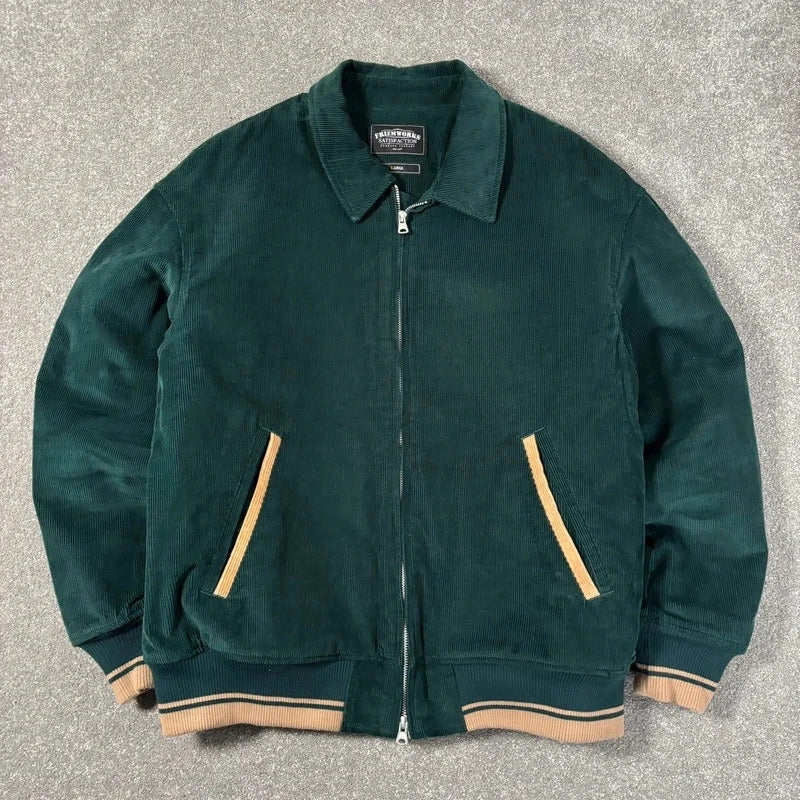 Frizmworks Corduroy Varsity Jacket Dark Green L