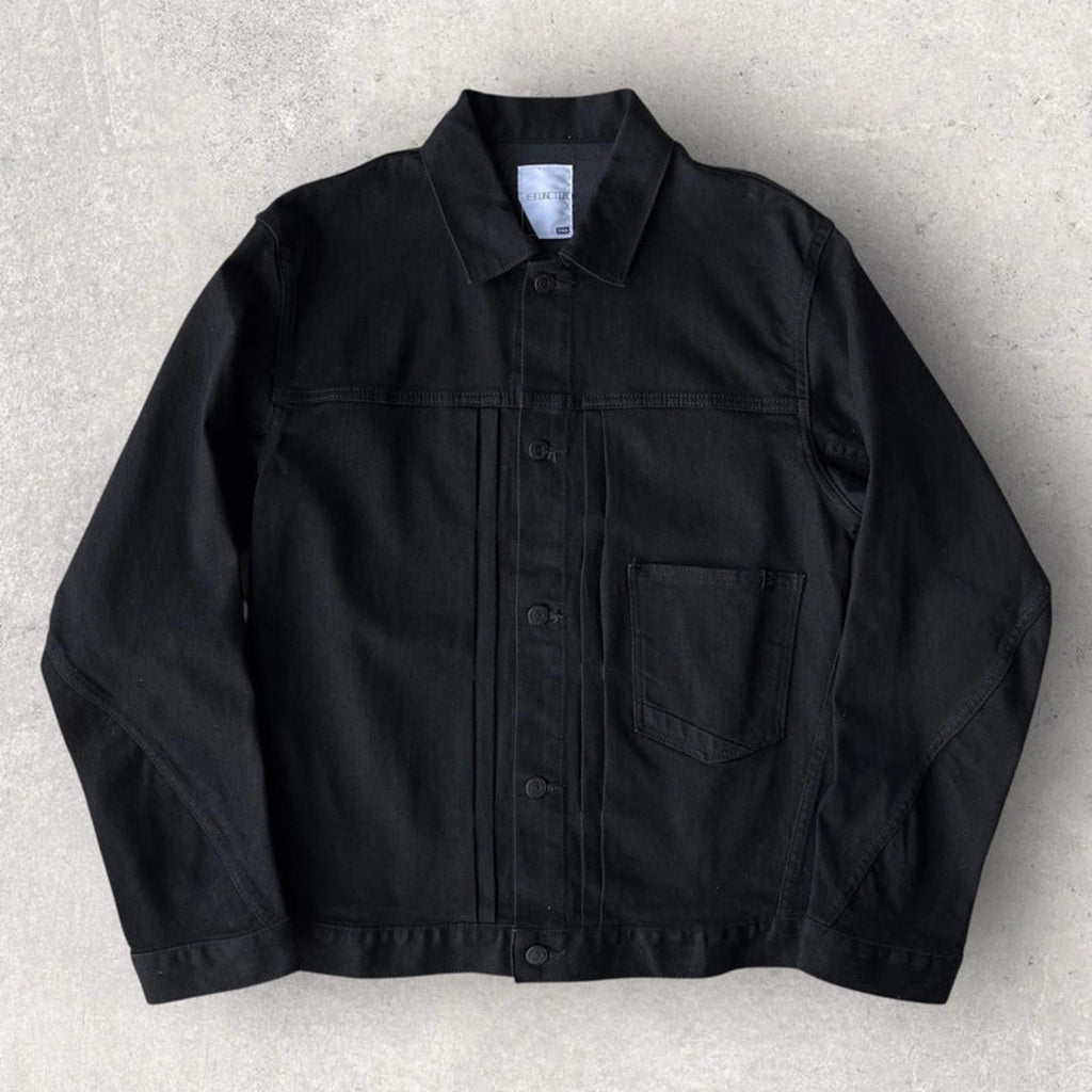 Edwin Function Raw Denim Work Overshirt Black Size S – Japan import