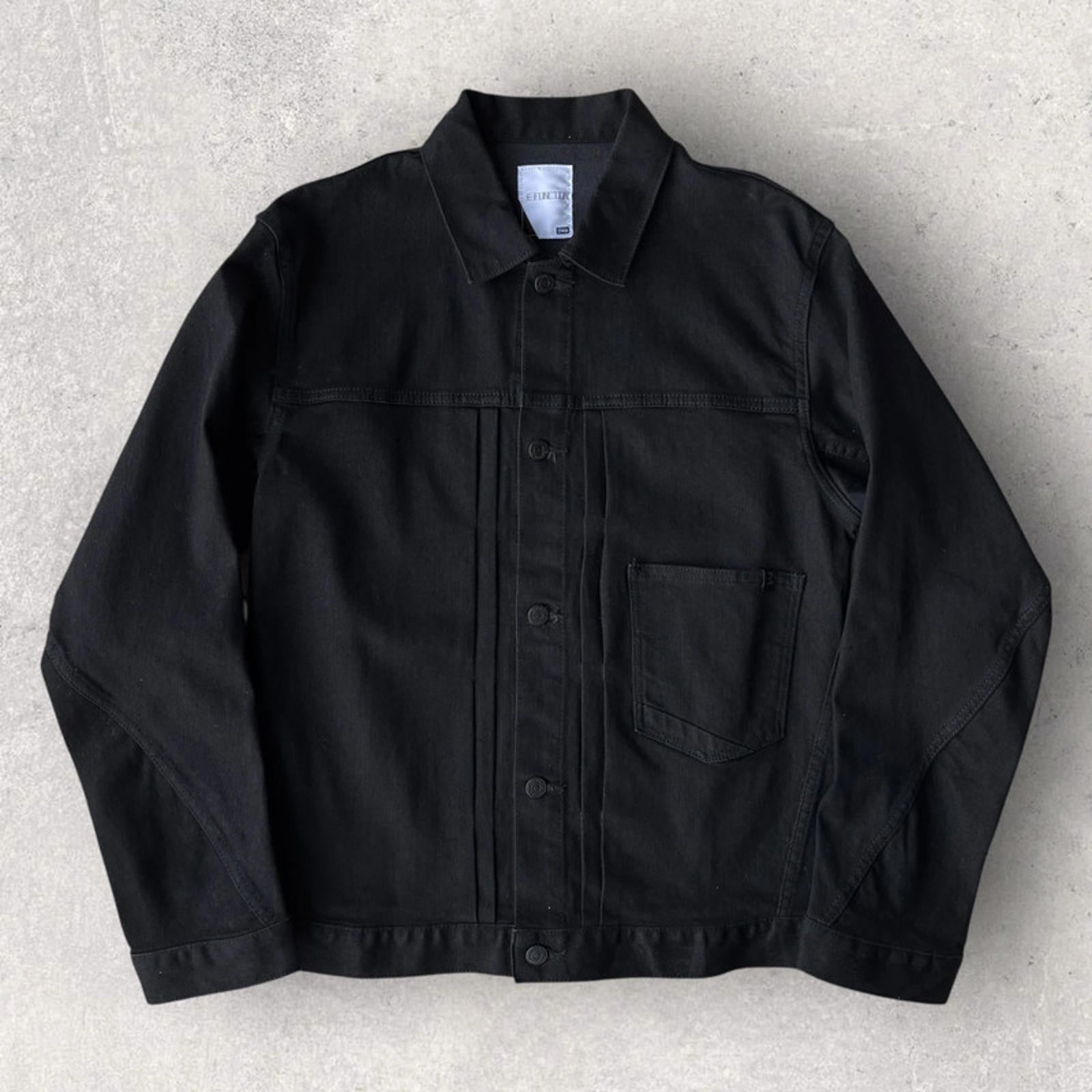Edwin Function Raw Denim Work Overshirt Black Size S – Japan import