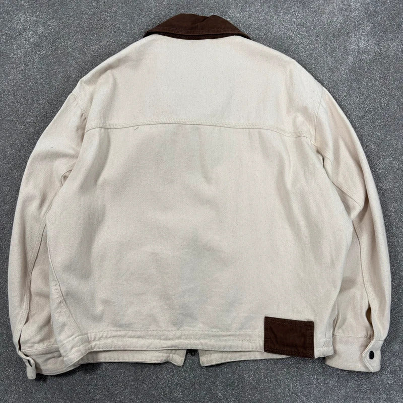 Frizmworks Boxy Zip Work Jacket Natural M