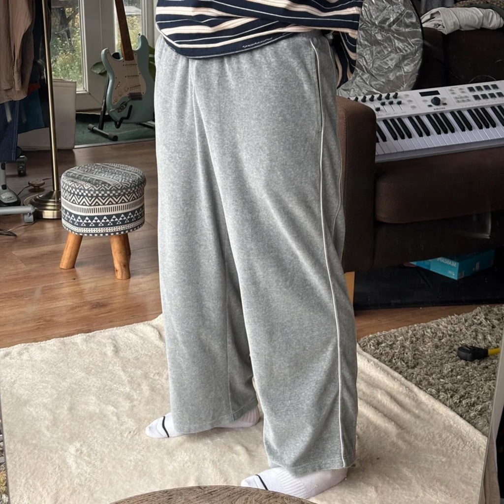 Covernat Baggy Wide Korean Joggers Grey L