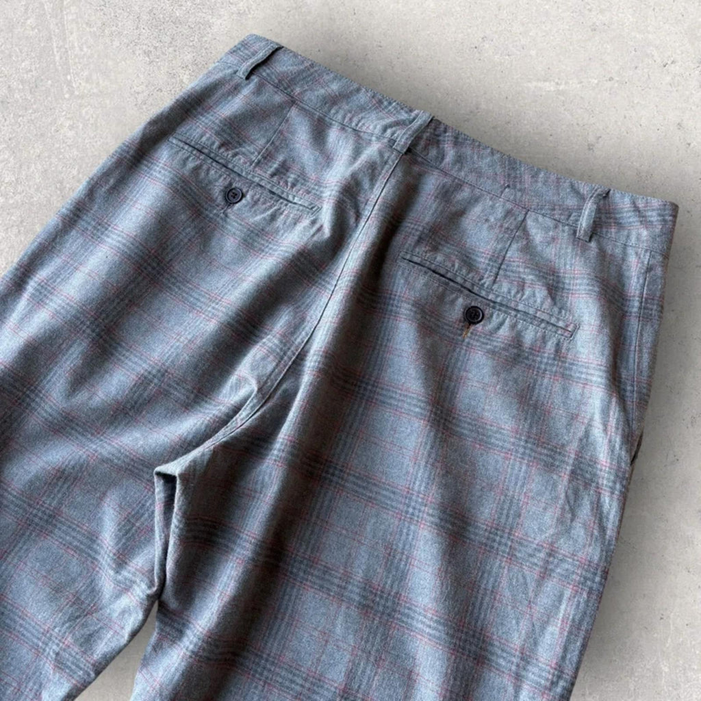 Universal Works Check Tapered Trouser Grey W32