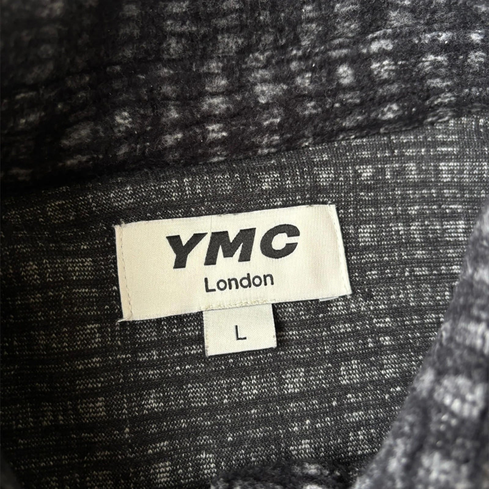 YMC Checkered Cosy Overshirt Black Size L