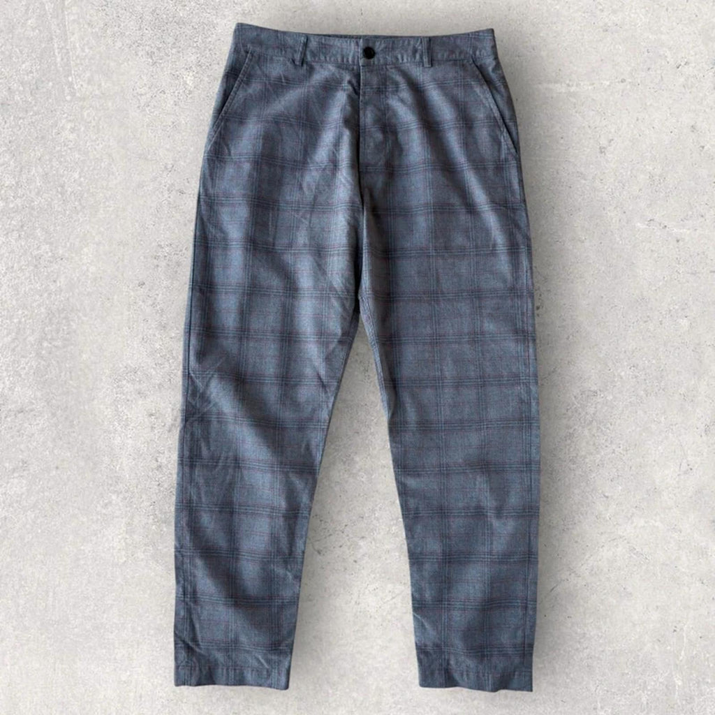 Universal Works Check Tapered Trouser Grey W32