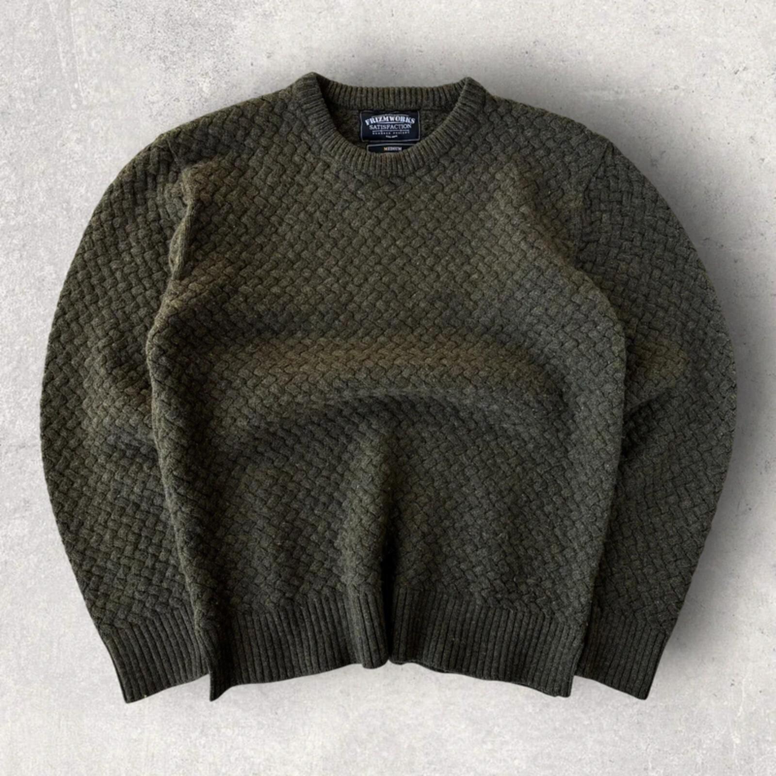Frizmworks Lambswool Fisherman Knit Green S