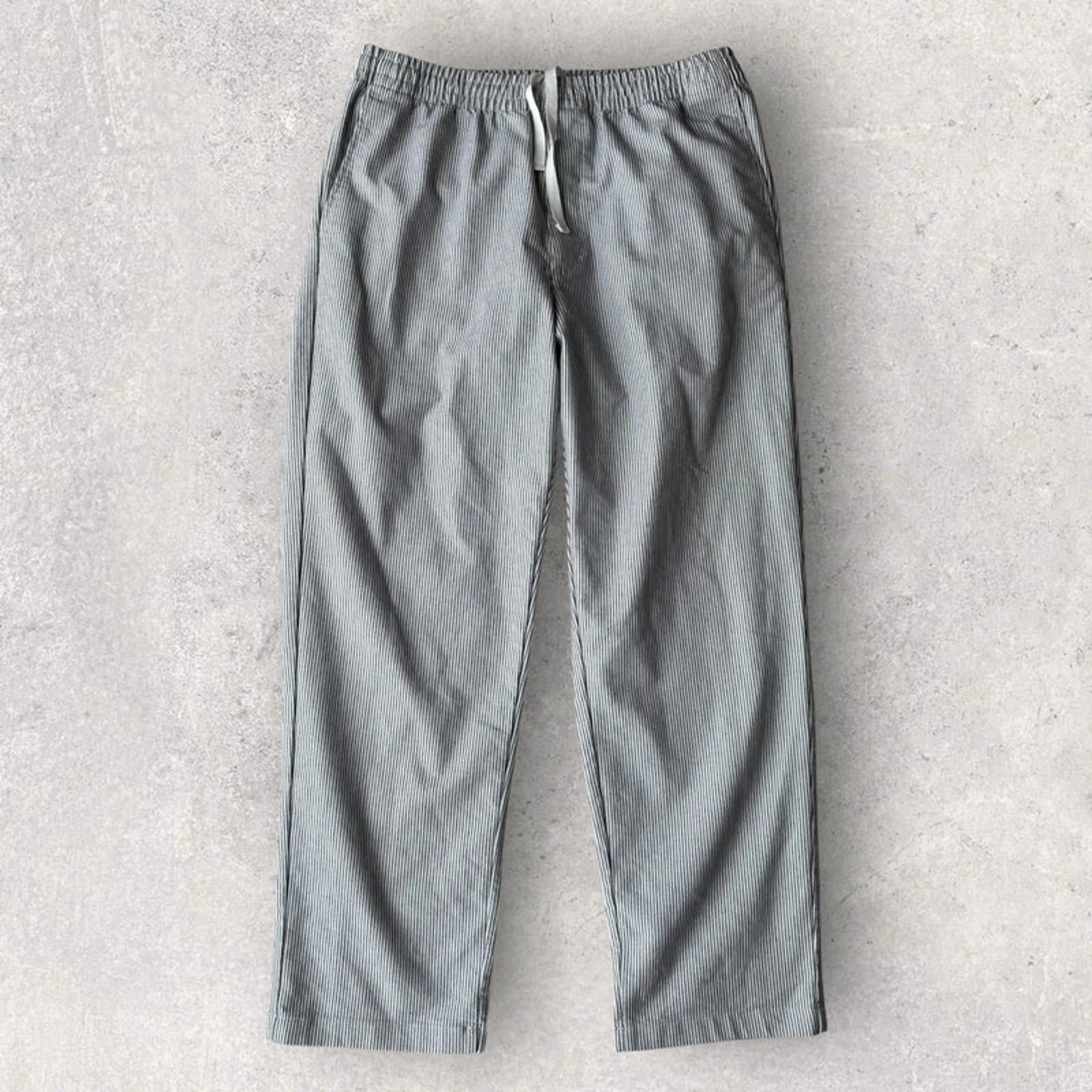 Uniqlo Pinstripe Baggy Trousers Blue Size L