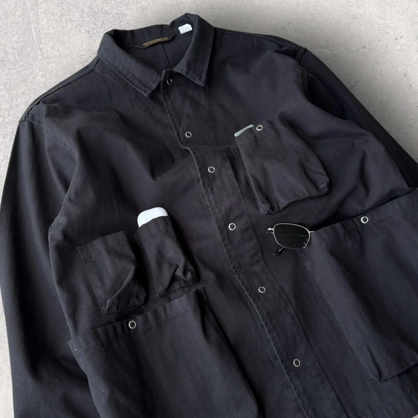 Uniform Bridge Field Utility Shacket Black L Korea Import Workwear