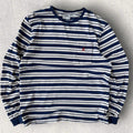 Gramicci Stripe Cropped Long Sleeve Tee Blue