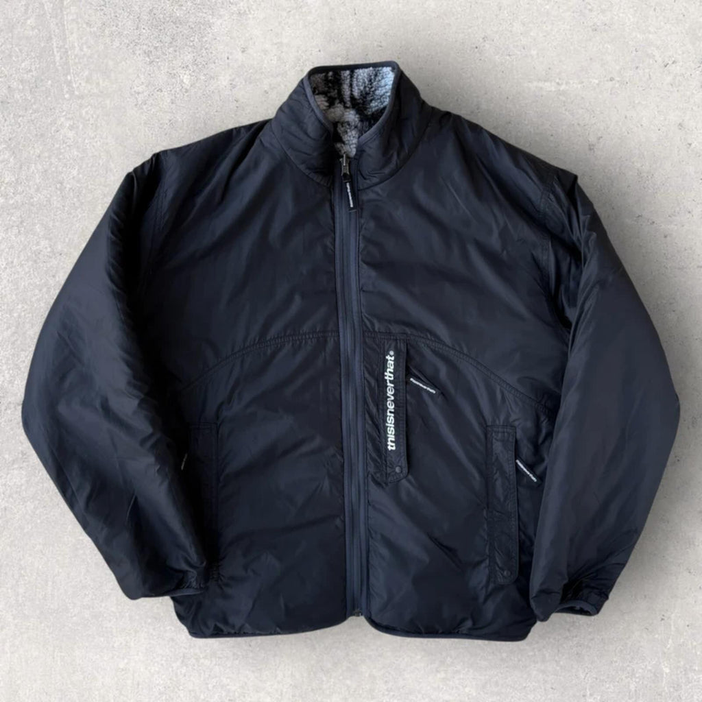 ThisIsNeverThat Reversible Boa Fleece Jacket Black L Japan import