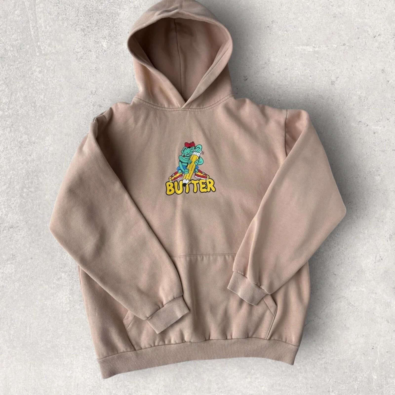 Butter Goods Graphic Pullover Hoodie Beige L
