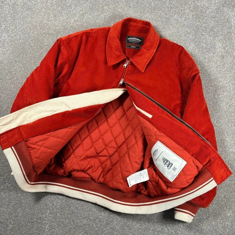 Frizmworks Corduroy Varsity Jacket Orange M