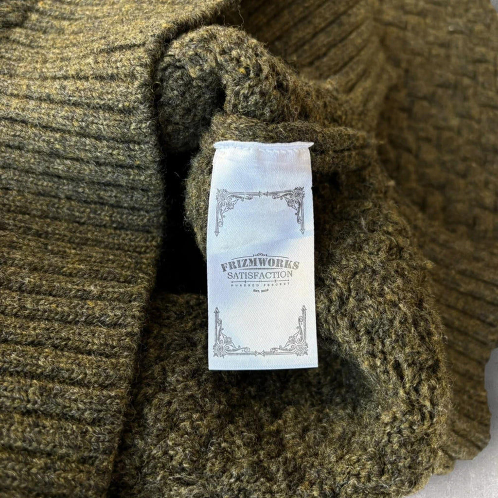 Frizmworks Lambswool Fisherman Knit Green S