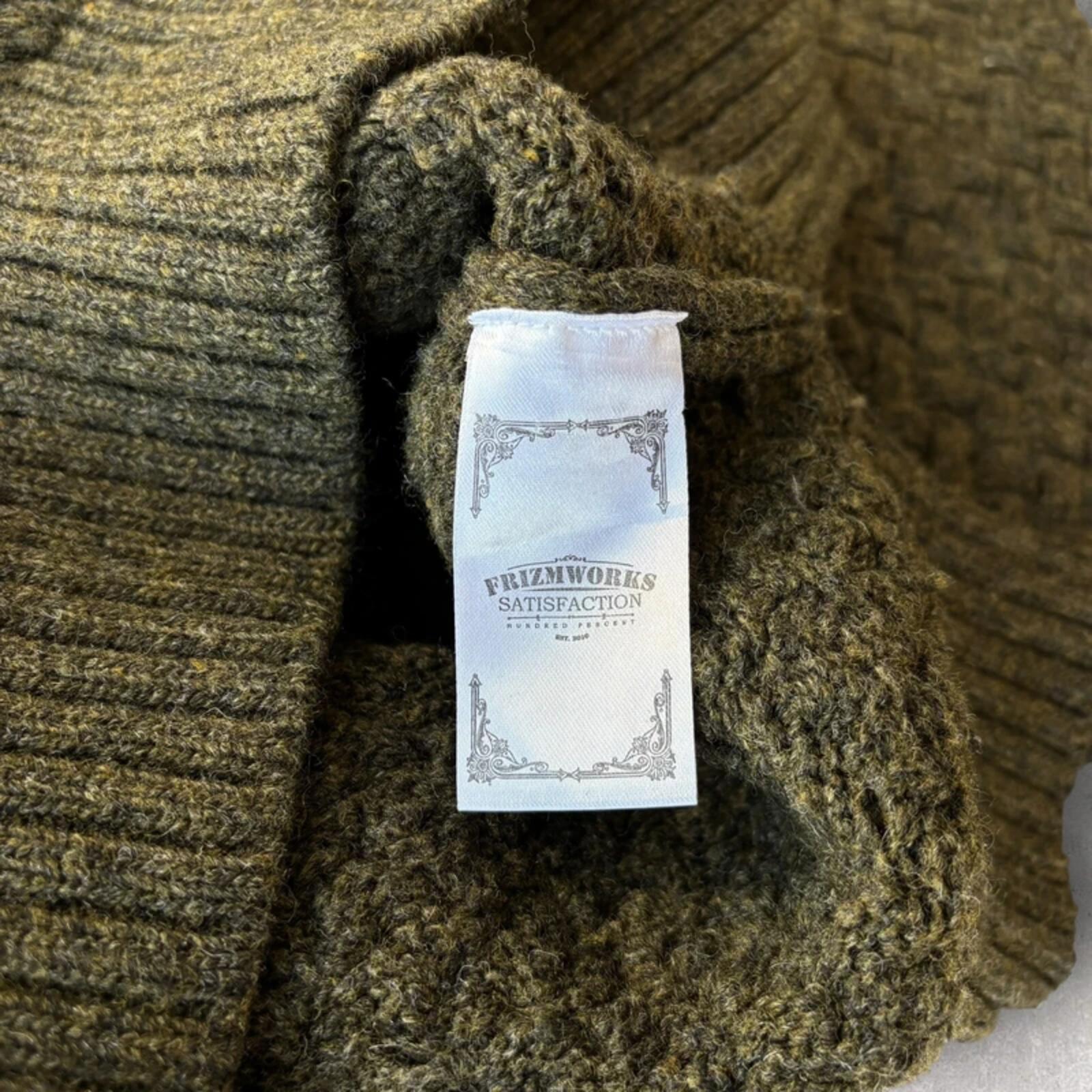 Frizmworks Lambswool Fisherman Knit Green S