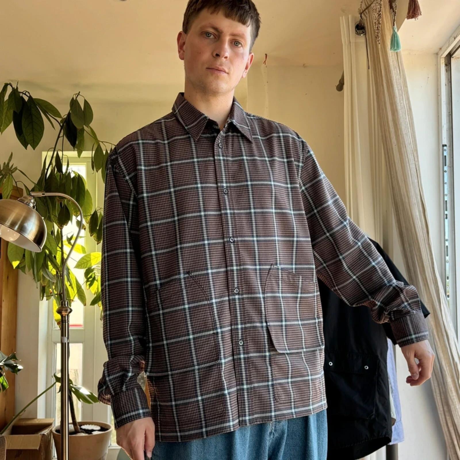 Eastlogue Utility Check Overshirt Brown L