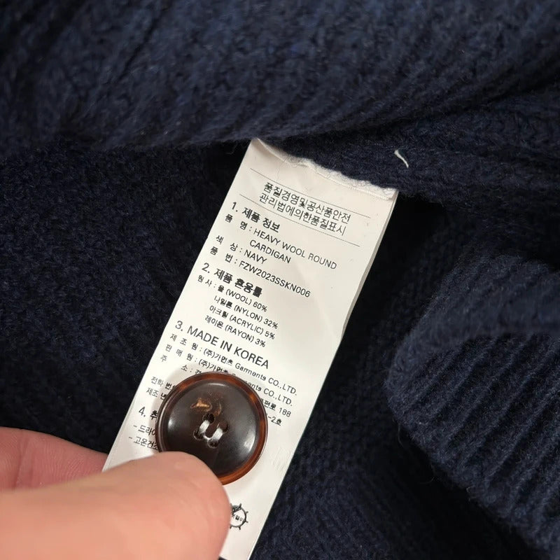 Frizmworks Heavy Wool Cardigan Navy L