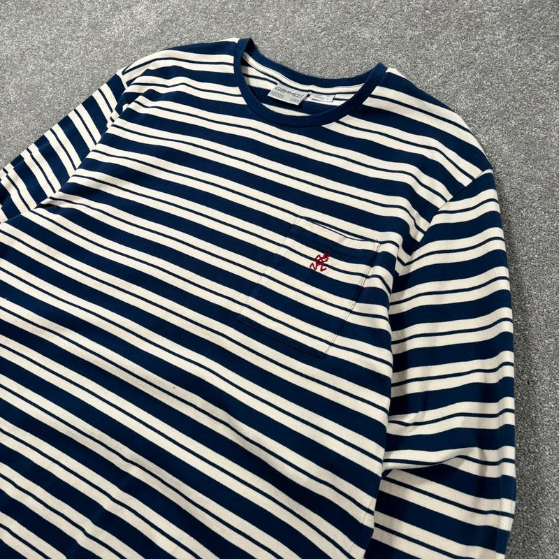Gramicci Stripe Long Sleeve Tee Blue L