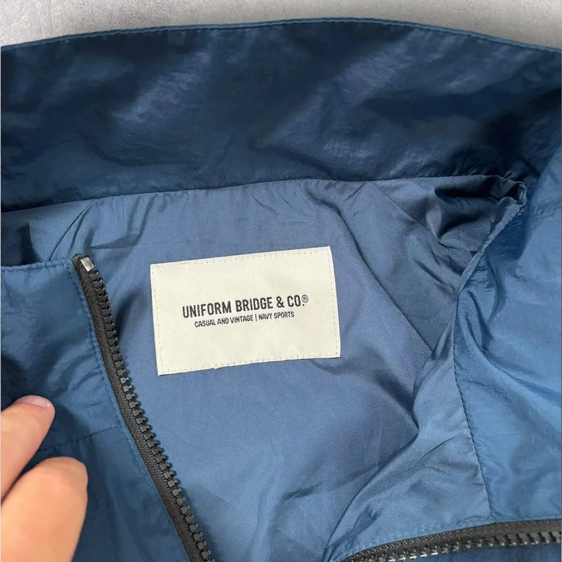 Uniform Bridge Cropped Sport Windbreaker Blue L