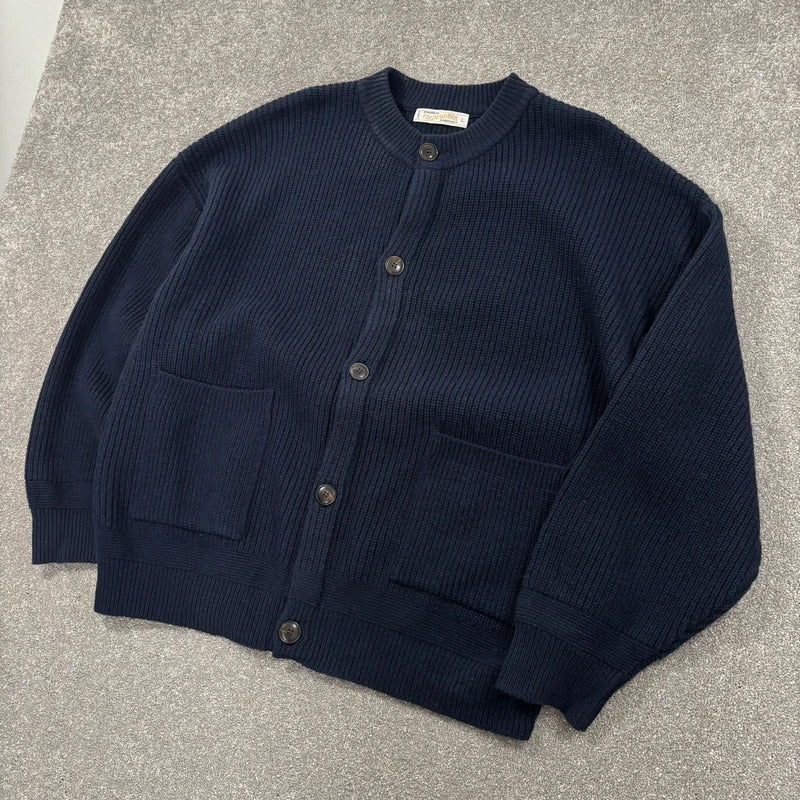Frizmworks Heavy Wool Cardigan Navy L