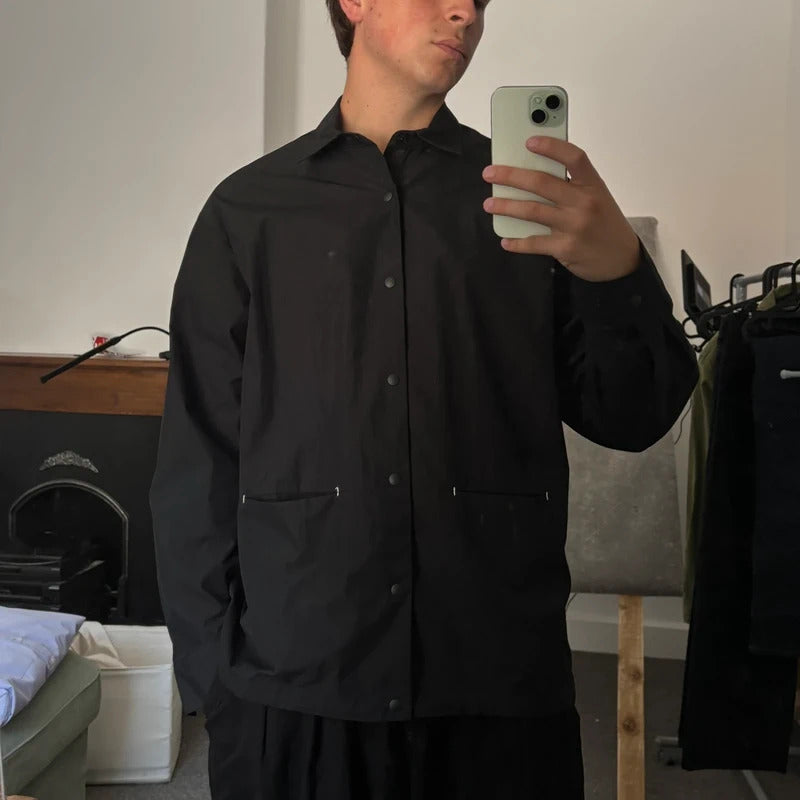 Uniform Bridge Two Pocket Overshirt Black L