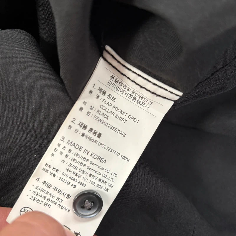 Frizmworks Open Collar Pocket Shirt Black L