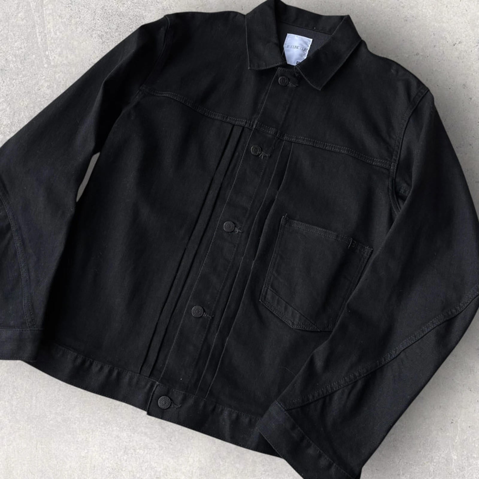 Edwin Function Raw Denim Work Overshirt Black Size S – Japan import