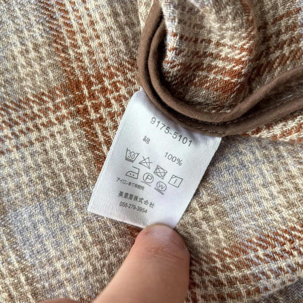 Pendleton Boxy Plaid Harrington Jacket Beige L