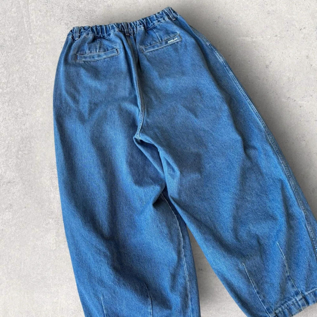 Anglan Denim Wide Balloon Pant Light Blue L