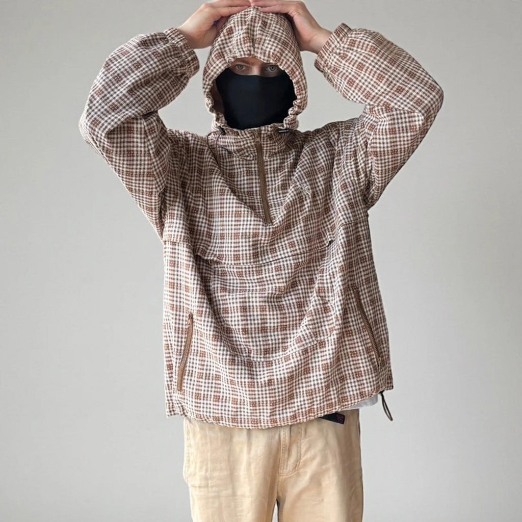 Ayker Natural Check Anorak Jacket Beige L