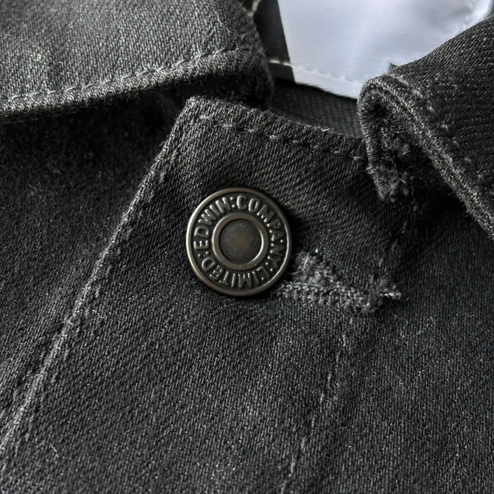 Edwin Function Raw Denim Work Overshirt Black Size S – Japan import