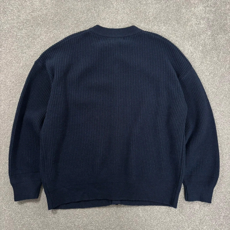 Frizmworks Heavy Wool Cardigan Navy L