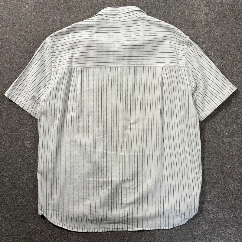 Uniform Bridge Contrast Stripe SS Shirt White M