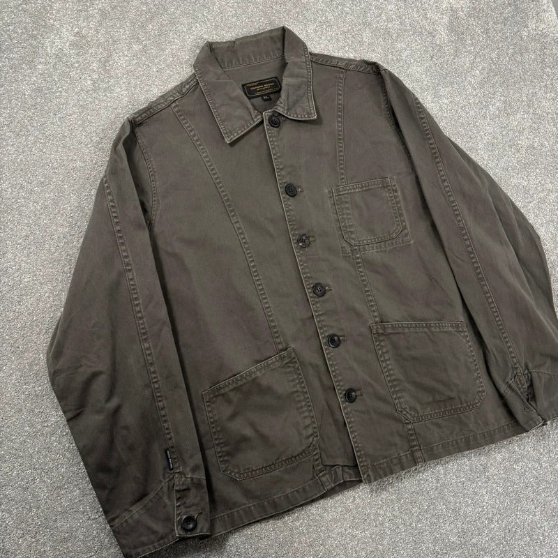 Uniform Bridge Cotton Chore Shirt Grey L