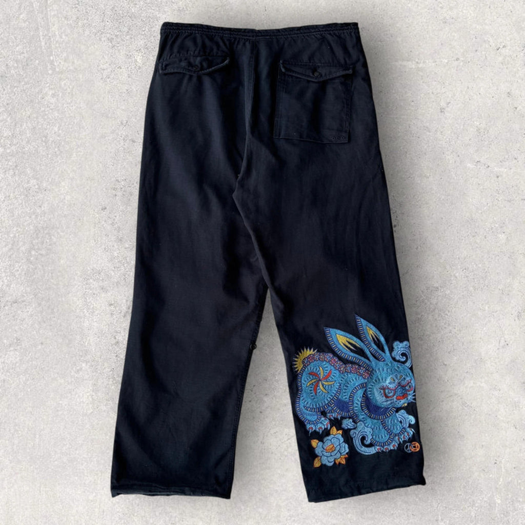 Maharishi Psychedelic Bunny Embroidered SnoPant Black Size M