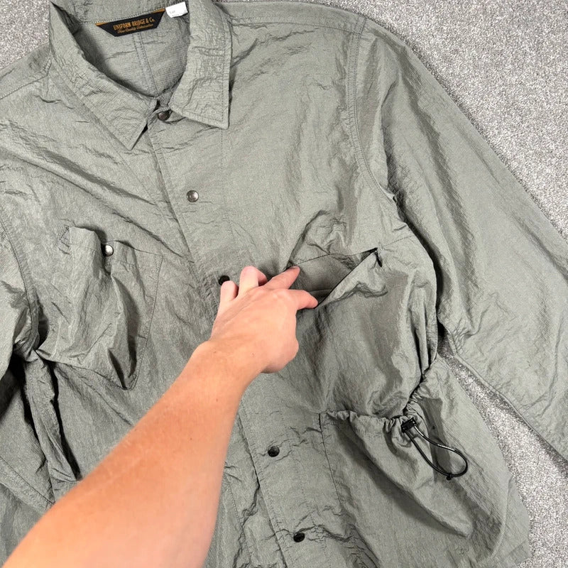 Uniform Bridge Field Utility Overshirt Aqua M