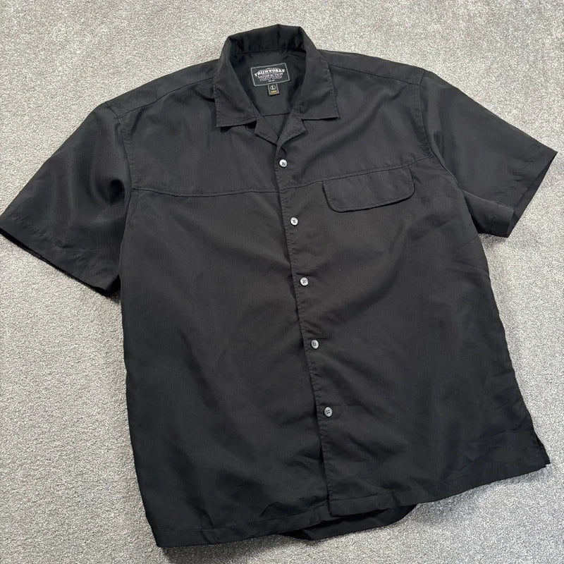 Frizmworks Open Collar Pocket Shirt Black L