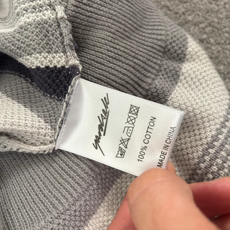 Yardsale Stripe Crewneck Jumper White Black L